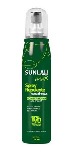 Repelente Sunlau 10 Hrs De Proteção 100 Ml Max Spray