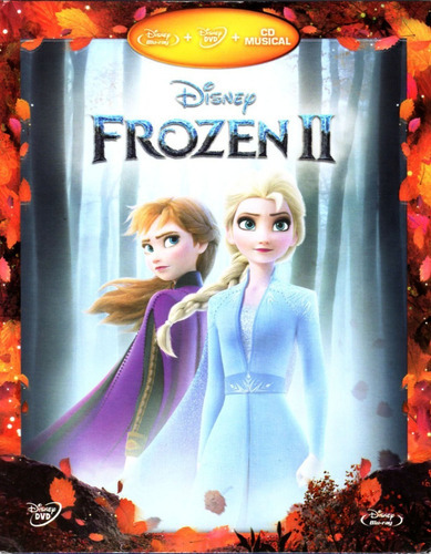 Frozen 2 Dos Disney Pelicula Blu-ray + Dvd + Soundtrack