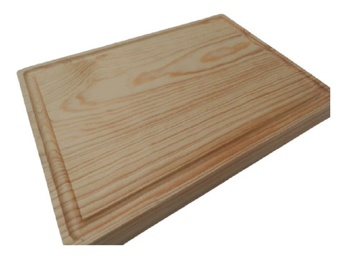 Plato Tabla Madera Carnes Asado 24x35cm Sin Logo