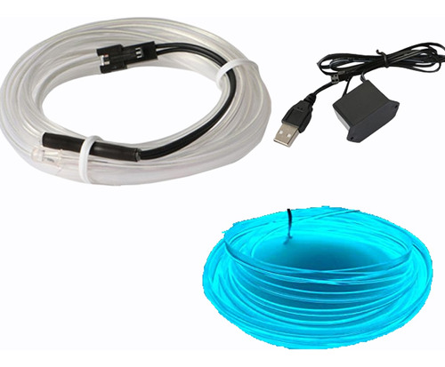 Wire Hilo 4m Luminoso Luz Neon Dj Cable Tron Led Tira Neon