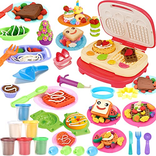 Sets De Cocina De Color Dough Kitchen Creations Waffle ...