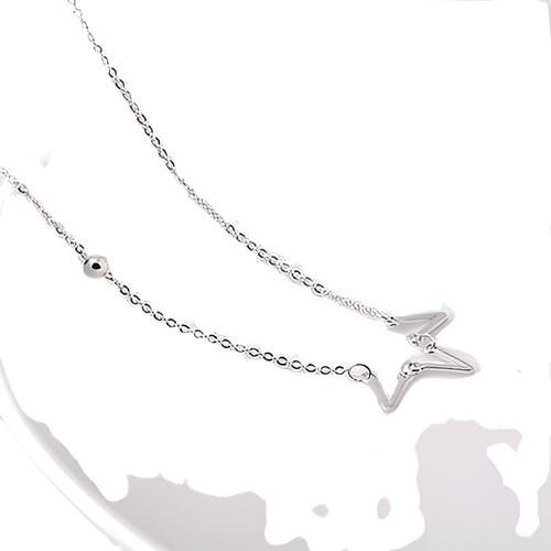 S925 Sterling Silver Tiny Letra Inicial V Collar Colgante De