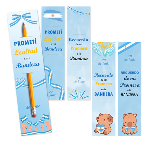 Kit Imprimible Souvenir Porta Lápiz Promesa A La Bandera