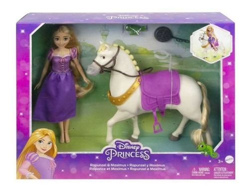 Disney Princesa Muñeca Rapunzel Y Maximus + Flynn Rider