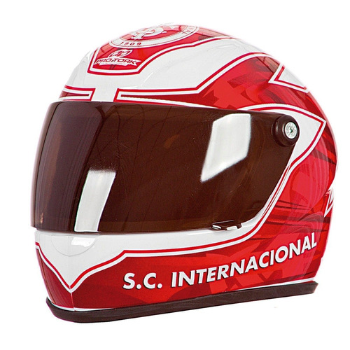 Mini Capacete Do Inter Para Decoração Pro Tork  Cor Vermelho Tamanho do capacete Único