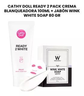 Ready 2 White Milky Cream Pack 100ml +jabón Wink White Soap