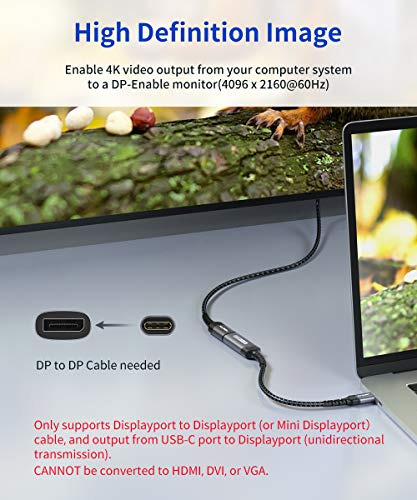Adaptador Jaux Usb Tipo C A Displayport 4k @60hz, C A Pantal