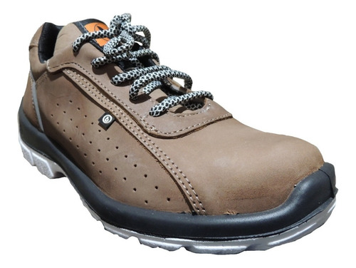 Zapato Zapatilla Seguridad Trabajo Liviana Cuero Hombre
