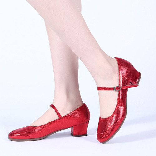 Zapatos De Baile Elegantes De Tacón Medio Para Mujer