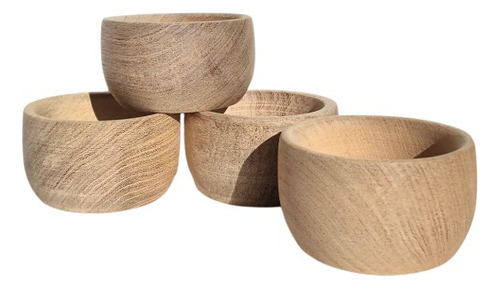 50 Cuencos De Algarrobo Para Velas De 7,5cm Marrón Claro