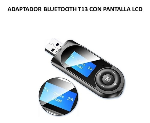 Adaptador Bluetooth T13 Con Pantalla Lcd