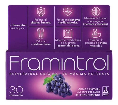 Framintrol Resveratrol Antioxidante 30 Comp