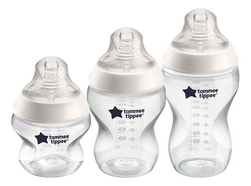 Pack 3 Mamaderas Tommee Tippee Anticolicos 150ml 260ml 340ml