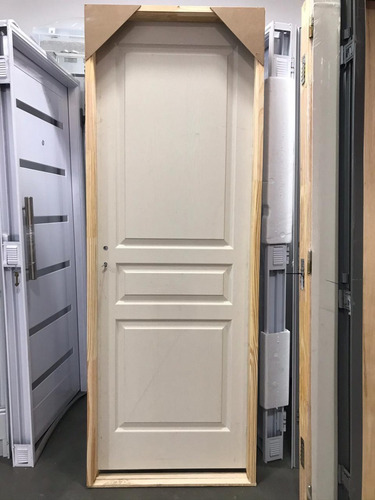 Imagen 3 de 8 de Puerta Placa Craftmaster Marco Pino 70cm Gromanti 3 Tableros