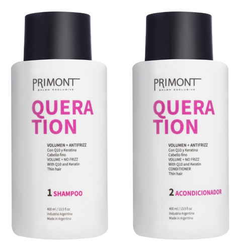 Shampoo + Acondicionador Queration Volumen Antifrizz Primont