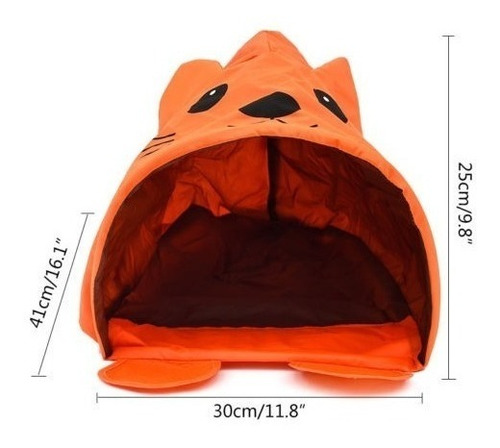 Imagen 2 de 5 de Gato Del Animal Doméstico Casa Gatito Cama Ratón Plegable Na