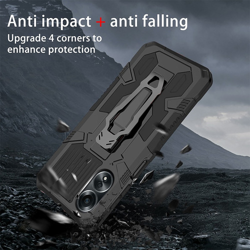 -funda Rígida A Prueba De Golpes Para Oppo A58 4g Con Clip Para Cinturón.