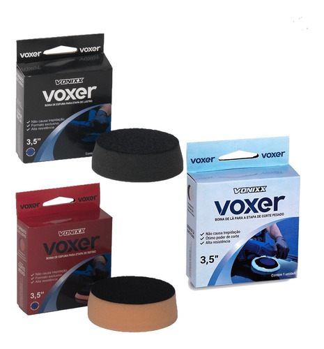 Kit Boinas De Polimento Voxer 3,5 Refino Lustro Corte Vonixx