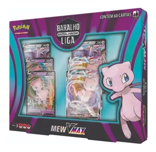 Baralho Batalha de Liga Mew VMAX Box Pokémon COPAG