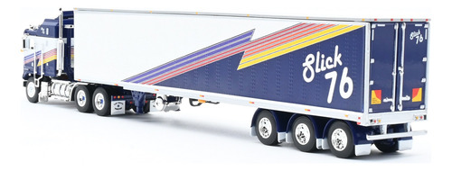 Tráiler Escala 1/64 Kw K100 Remolque Carrier Slick 60-1321 Color Azul Marino