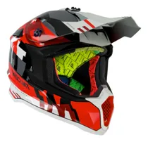 Comprar Cascos De Motos Cross Mt Falcon Ayra Rojo Y Blanco Hro\u002Fls2