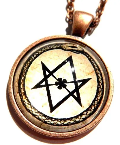 Aleister Crowley Ouroboros Serpiente Y Hexagrama Unicursal Y