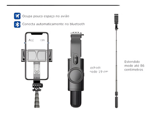Gimbal Estabilizador Para iPhone E Celular Android Com Tripé