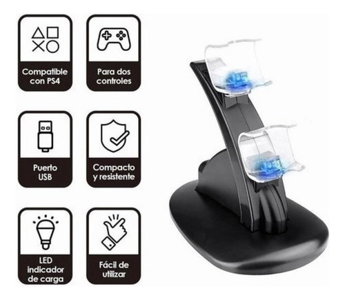Base Cargadora De Controles Para Ps4 Slim Y Pro Dual
