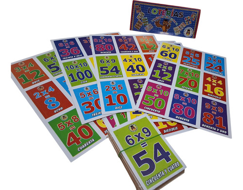 Juego De Mesa Lotería Educativa Números Didáctica Escolar