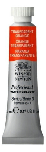 Tubo de aquarela profissional Winsor Newton Series 3 5 ml de laranja transparente 650