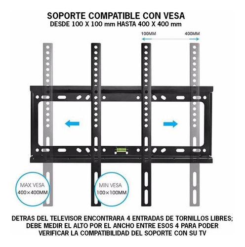 Soporte Tv Led Lcd Smart 65 60 55 50 43 42 40 32 Pulgadas