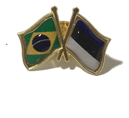 Pin Da Bandeira Do Brasil X Estônia