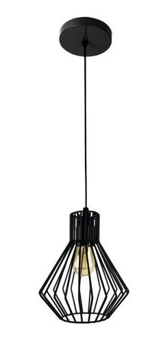 Lampara Colgante 60w E27  Mut Color Negro  Pierrot