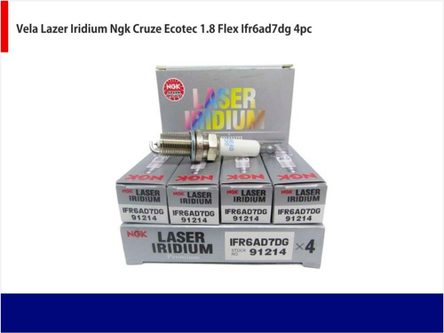 Jogo Vela Ignição Cruze Ecotec 1.8 16v Flex Ngk Iridium