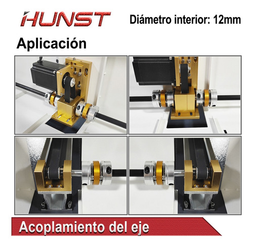 Hunst Cnc Acoplamiento De Motor Diámetro Interior 12mm