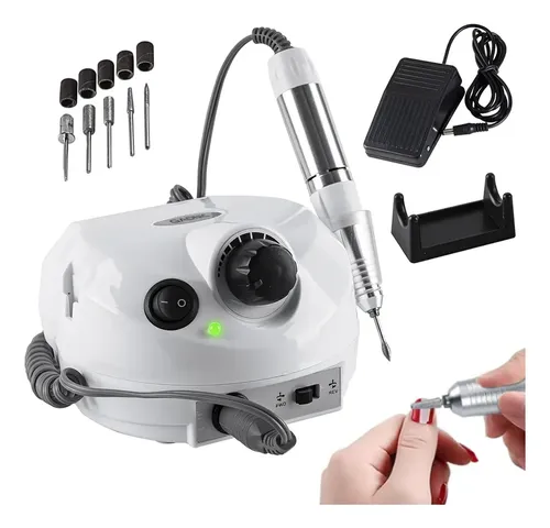 Torno De Mano Manicura Care By Gadnic Pedicura Pro 35.000 RPM Pedal Reversa