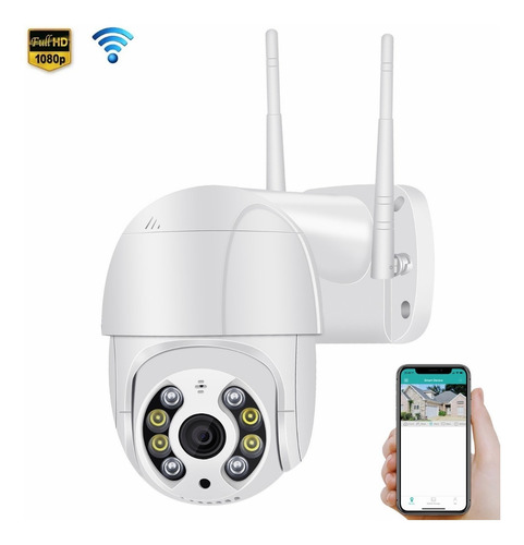 Imagen 1 de 9 de Cámara De Seguridad Wifi 1080p Hd Autoseguimiento Con Alarma
