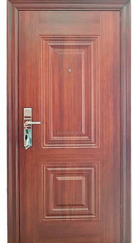 Puerta De Seguridad Multianclaje Antibarreta Modelo Marron