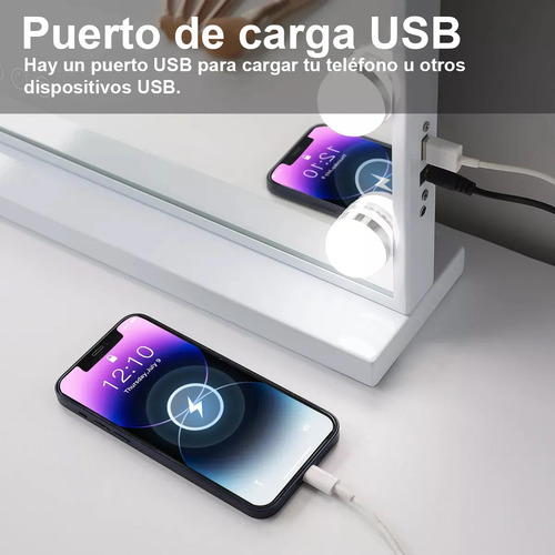 Espejo De Maquillaje Dewinner Estilo Hollywood 15 Led Focos