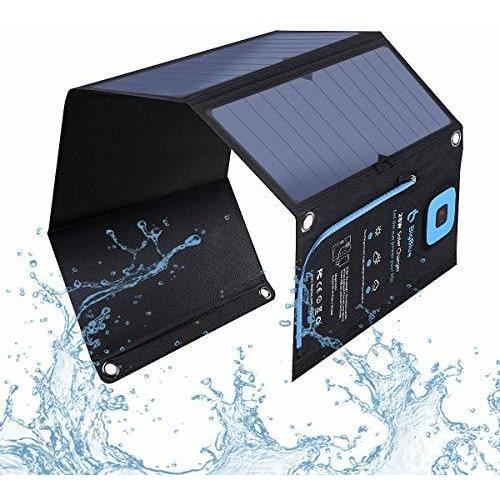 Cargador Solar Bigblue 5v 28w Con Amperímetro Digital Puert