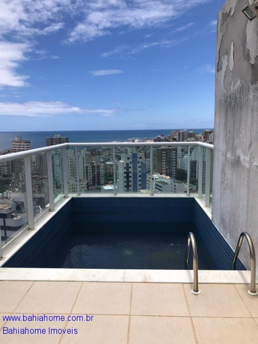 Imagem 12 de 21 de Com Ambientes Amplos, Piscina Com Vista Mar Essa Bela Cobertura Triplex A Venda No Costa Azul - Ap1043luz