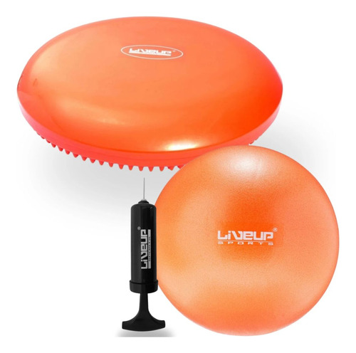 Disco Inflável Equilíbrio + 1 Overball Para Pilates 25 Cm