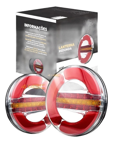 Sinaleira Led Traseira Caminhão Mb 1111 1113 Com Adaptação