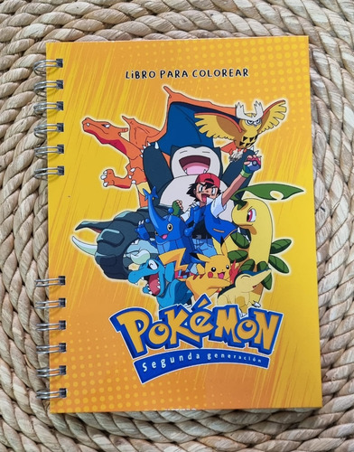Pokemon Libro Para Colorear Generación 1-2-3  + Stickers