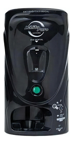Dispenser Antisséptico Bucal 31 Premium Preto Pilha