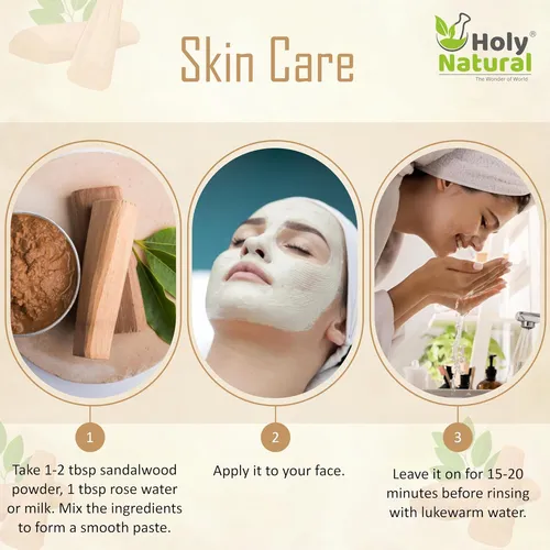Polvo De Sándalo 100% Puro Holy Natural Para Piel Y Rostro -