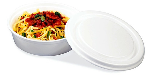 Plato Termico Con Tapa Expandido X 10 Unidades Ideal Pastas 