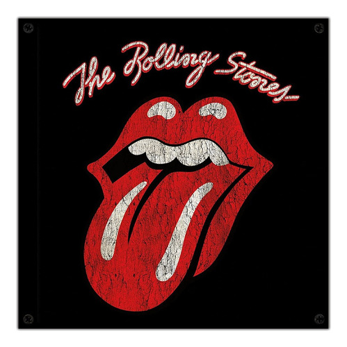 #467 - Cuadro Vintage 30 X 30 - The Rolling Stones Rock Logo