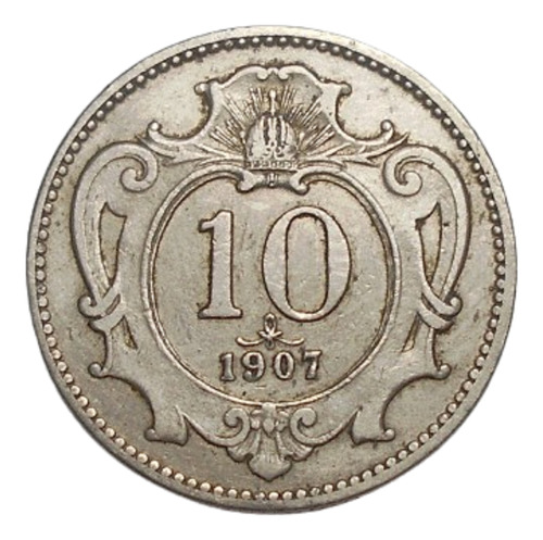 Austria Moneda De 10 Heller 1907 - Km#2802