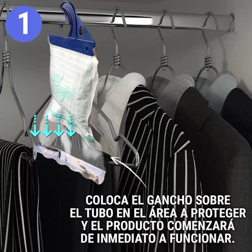 Cero Humedad Dry Hook Deshumidificador Armarios 8 Pzs